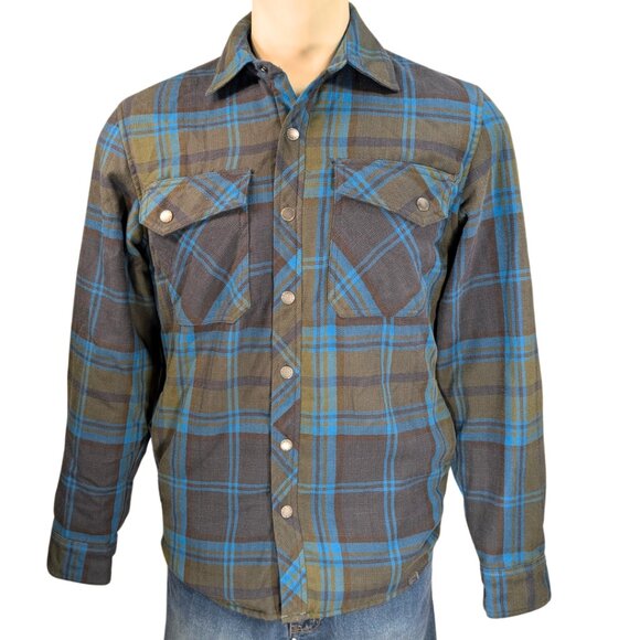 L.L. Bean Other - L.L.Bean Men's Small Brown Blue Plaid Lined Katahdin Performance Flannel Shirt